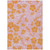 8' X 10' Pink And Copper Floral Washable Indoor Outdoor Area Rug