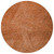 8' Copper Brown And Beige Round Abstract Washable Indoor Outdoor Area Rug