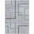 10' X 14' Gray Charcoal And Blue Geometric Washable Indoor Outdoor Area Rug
