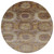8' Rust And Beige Round Medallion Washable Indoor Outdoor Area Rug