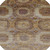 8' Rust And Beige Round Medallion Washable Indoor Outdoor Area Rug