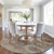 8' Rust And Beige Round Medallion Washable Indoor Outdoor Area Rug