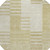 8' Beige And Ivory Round Striped Washable Indoor Outdoor Area Rug
