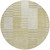 8' Beige And Ivory Round Striped Washable Indoor Outdoor Area Rug
