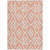 8' X 10' Salmon And Ivory Trellis Washable Indoor Outdoor Area Rug
