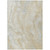 10' X 14' Beige And Silver Abstract Washable Indoor Outdoor Area Rug