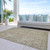 10' X 14' Beige Brown And Green Oriental Washable Indoor Outdoor Area Rug - Beige, Brown, Green