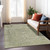 9' X 12' Sage And Beige Abstract Washable Indoor Outdoor Area Rug