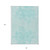 8' X 10' Teal Blue Aqua And Ivory Floral Washable Indoor Outdoor Area Rug