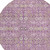 8' Round Lavender and Ivory Round Floral Washable Non Skid Indoor Outdoor Area Rug