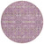 8' Round Lavender and Ivory Round Floral Washable Non Skid Indoor Outdoor Area Rug