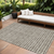9' X 12' Brown Taupe And Ivory Geometric Washable Indoor Outdoor Area Rug