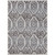 5' X 7' Blue Damask Indoor Outdoor Area Rug