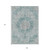 9' X 12' Teal Blue Floral Medallion Washable Indoor Outdoor Area Rug - Teal Blue
