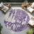 8' Purple And Ivory Round Abstract Washable Indoor Outdoor Area Rug - 880016832594