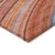 10' X 14' Terra Cotta Salmon And Orange Striped Washable Indoor Outdoor Area Rug