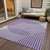 10' X 14' Purple Gray And Ivory Geometric Washable Indoor Outdoor Area Rug