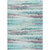8' X 10' Teal Blue Plum And Ivory Striped Washable Indoor Outdoor Area Rug