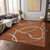 9' X 12' Copper And Ivory Abstract Washable Indoor Outdoor Area Rug