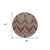 8' Burgundy Beige And Charcoal Round Ikat Washable Indoor Outdoor Area Rug