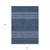 10' X 14' Navy Blue And Denim Blue Tribal Washable Indoor Outdoor Area Rug
