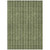 9' X 12' Olive Green And Ivory Striped Washable Indoor Outdoor Area Rug - Olive Green, Ivory