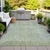 9' X 12' Green And Ivory Abstract Washable Indoor Outdoor Area Rug - Green, Ivory