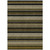 10' X 14' Brown Ivory And Black Striped Washable Indoor Outdoor Area Rug