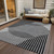 9' X 12' Gray And Black Geometric Washable Indoor Outdoor Area Rug