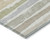 9' X 12' Ivory Beige And Green Striped Washable Indoor Outdoor Area Rug
