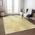 10' X 14' Gold Wheat And Ivory Striped Washable Indoor Outdoor Area Rug
