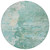 8' Emerald Round Abstract Washable Indoor Outdoor Area Rug
