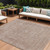 9' X 12' Copper And Beige Abstract Washable Indoor Outdoor Area Rug - 880016561159