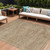 8' X 10' Beige And Taupe Aztec Washable Indoor Outdoor Area Rug