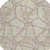 8' Beige Ivory And Gray Round Geometric Washable Indoor Outdoor Area Rug