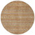 8' Terra Cotta Copper And Gray Round Southwestern Washable Indoor Outdoor Area Rug