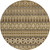 8' Brown And Taupe Round Quatrefoil Washable Indoor Outdoor Area Rug