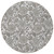 8' Ivory And Gray Round Floral Washable Indoor Outdoor Area Rug