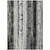 8' X 10' Black And Ivory Striped Washable Indoor Outdoor Area Rug