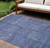 9' X 12' Denim Blue And Sky Blue Patchwork Washable Indoor Outdoor Area Rug