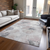 9' X 12' Taupe And Beige Floral Washable Indoor Outdoor Area Rug