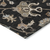 8' Black Brown And Ivory Round Floral Washable Indoor Outdoor Area Rug