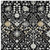 9' X 12' Black Ivory And Gray Oriental Washable Indoor Outdoor Area Rug