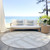 8' Ivory And Beige Round Abstract Washable Indoor Outdoor Area Rug Transitional Style - Ivory, Beige Color
