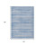 10' X 14' Sky Blue And Ivory Striped Washable Indoor Outdoor Area Rug