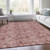 10' X 14' Blush And Pink Floral Washable Indoor Outdoor Area Rug - Blush, Pink