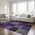 9' X 12' Eggplant Purple And Lilac Patchwork Washable Indoor Outdoor Area Rug