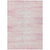 10' X 14' Pink And Gray Striped Washable Indoor Outdoor Area Rug