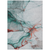 9' X 12' Teal Blue And Terra Cotta Abstract Washable Indoor Outdoor Area Rug