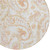 8' Coral Ivory And Peach Round Paisley Washable Indoor Outdoor Area Rug